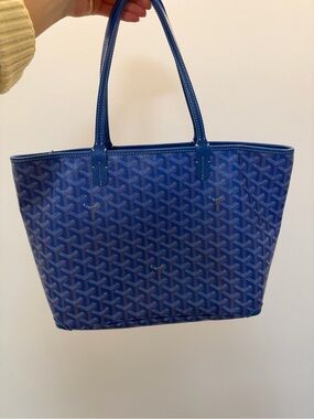 Goyard Blue PM Artois Tote Coated Canvas